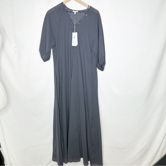 Johnny Was Dresses & Skirts - JOHNNY WAS CALME Buttoned Raglan Dress Heather Gray NWT in Size Medium